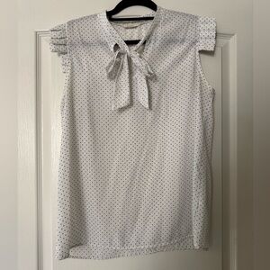 White Polkadot Blouse